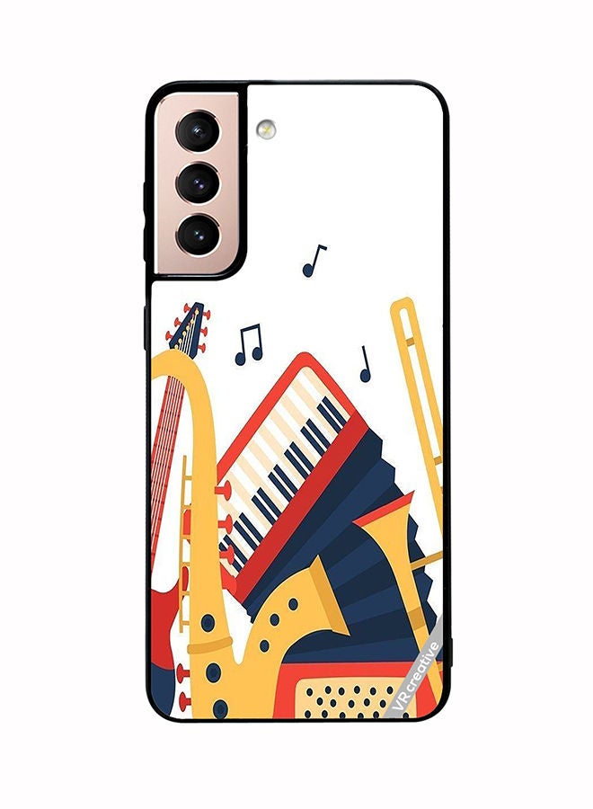 VR CREATIVE Protective Case Cover For Samsung Galaxy S21 5G Music Instruments Design Multicolour - Image 1