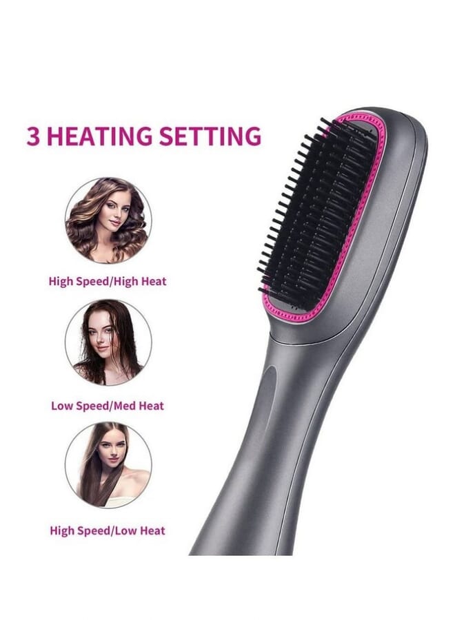 PROMASS 3 In 1 Professional Hair Brush Negative Ion Blow Dryer Straightening Brush Hot Air Styling Comb - Image 3