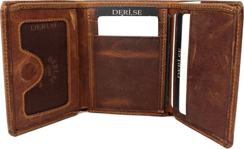 ديرسي كلوب Tan Color Men's Leather Card Holder Wallet