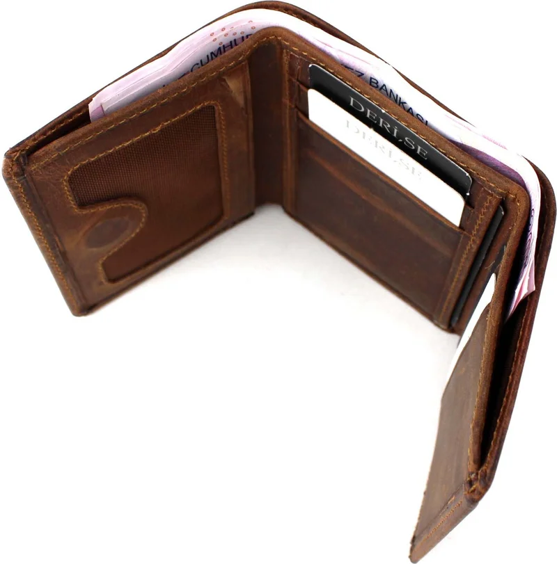 ديرسي كلوب Tan Color Men's Leather Card Holder Wallet