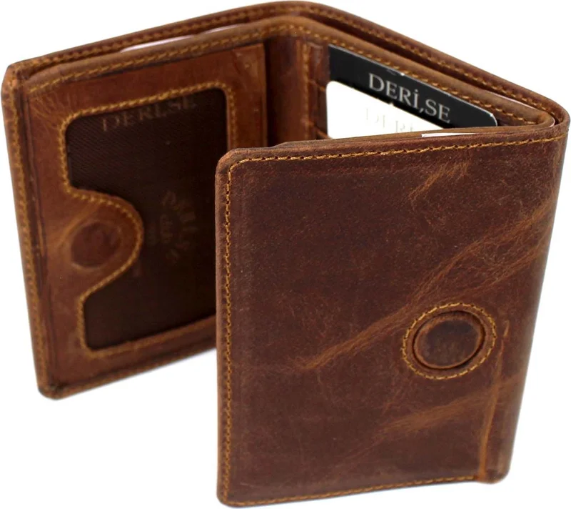 ديرسي كلوب Tan Color Men's Leather Card Holder Wallet