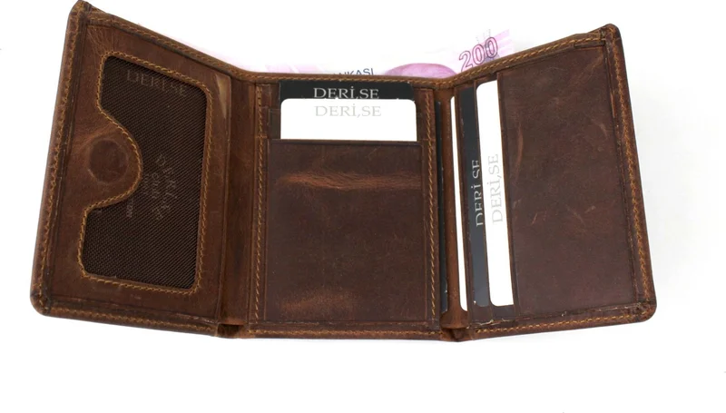ديرسي كلوب Tan Color Men's Leather Card Holder Wallet