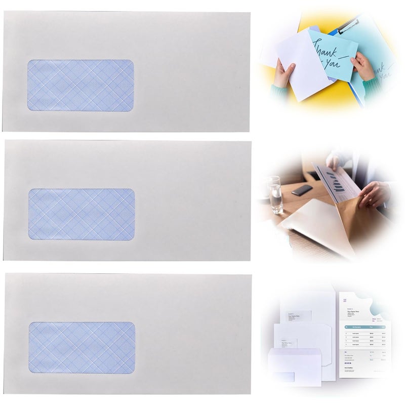 Luckam 100 DL Window Self-Seal Security Envelopes âAddress Window Self-Adhesive Printer-Safe for Office & Commercial Use Recyclable & Secure 110x220mm - Image 1