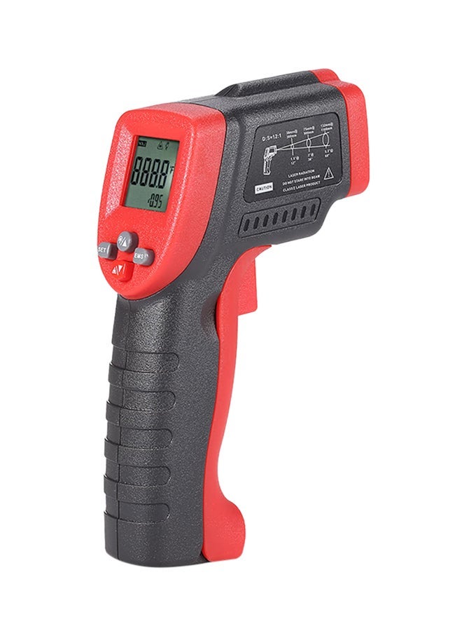 NIBEMINENT Mini Handheld Non-Contact Digital LCD IR Infrared Thermometer Red & Grey 17x9.5x4.5cm - Image 1