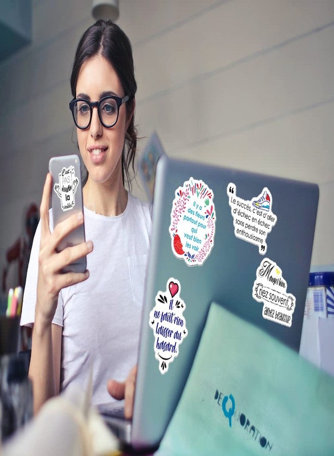 1step2dream ملصقات فرنسية ملهمة للمراهقين والبالغين والأطفال والمعلمين | ملصقات اقتباسات فرنسية | ملصقات لغة إيجابية للمخططات، ودفاتر اليوميات، وزجاجات المياه، وأجهزة الكمبيوتر المحمولة - Image 3
