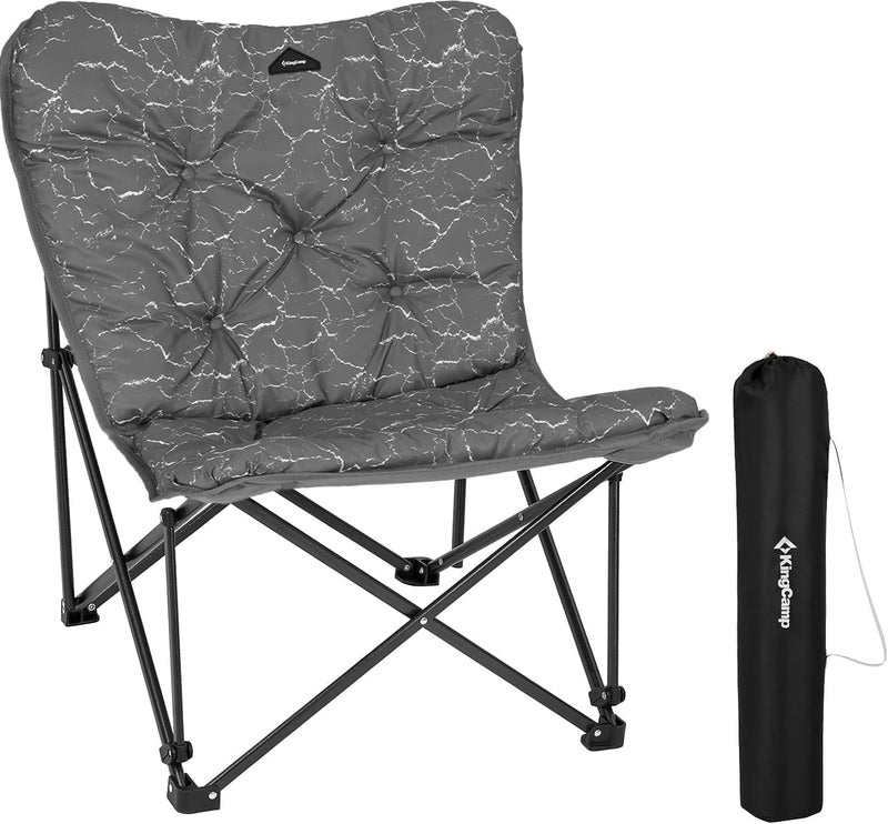 KingCamp Butterfly Chair Oversized XL Camping Chairs for Adults Padded Folding Comfy Camp Chairs 300lbs Heavy Duty with High Back for Bedroom Living Room Dorm Rooms Outdoor Patio Lawn - Image 1