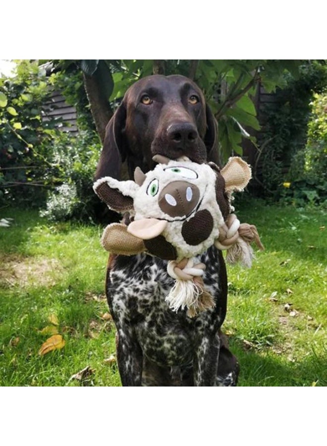 Duvo + Duvo+ Canvas Cow Plush Toy For Dog - Image 3