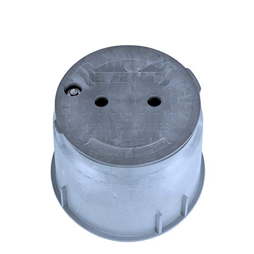 Adamax 910 Electrical Splice Box with 10-Inch Diameter, 1-Piece, Grey - Image 1
