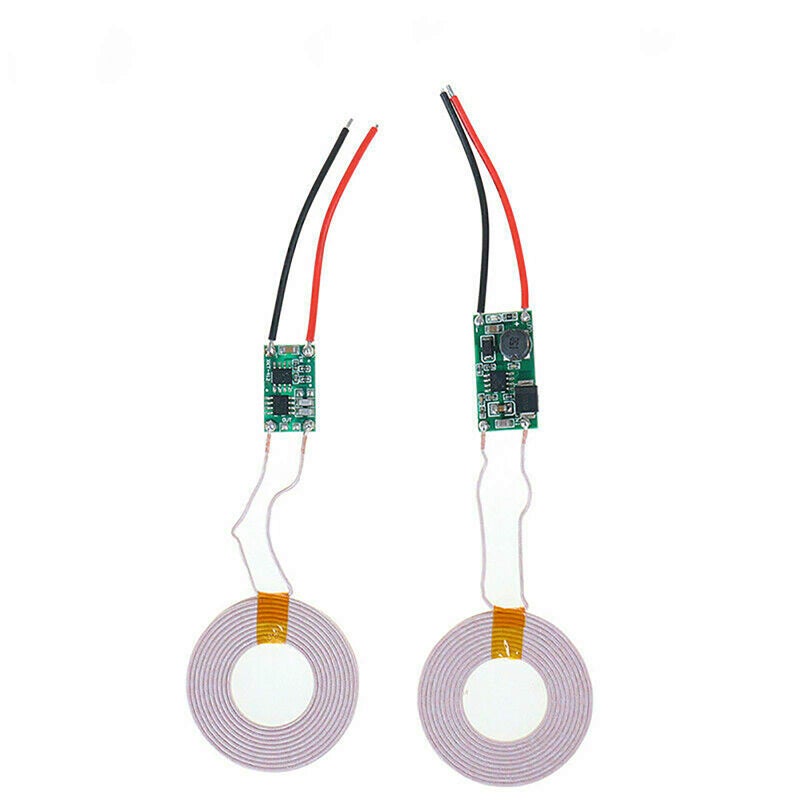 Abovehill Qi Wireless Charging Module Inductive Charger Transmitter Receiver Power Supply Module DC 5V 2A Coil Outer Diameter 43mm1 Pair - Image 1