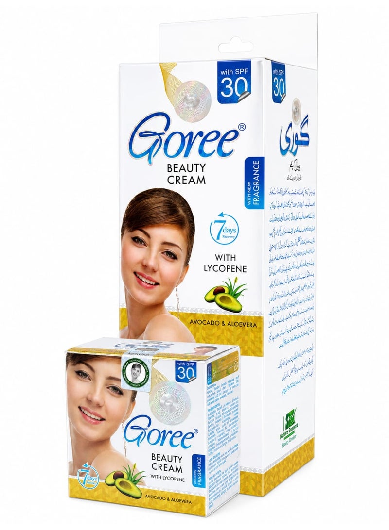 Goree Beauty Cream with Lycopene, Avocado & Aloe Vera, 30gm, Pack of 6 - Image 1