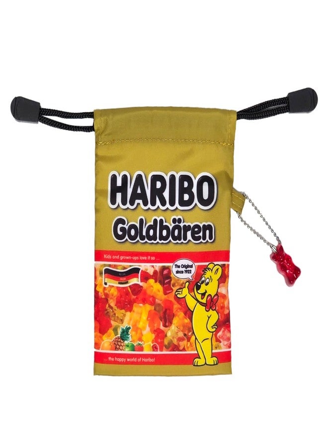 DCHK Haribo Goldbear Mini Drawstring Pouch, Polyester Small Storage Bag with String Closure, Cute Portable Pouch for Daily Essentials - Image 1