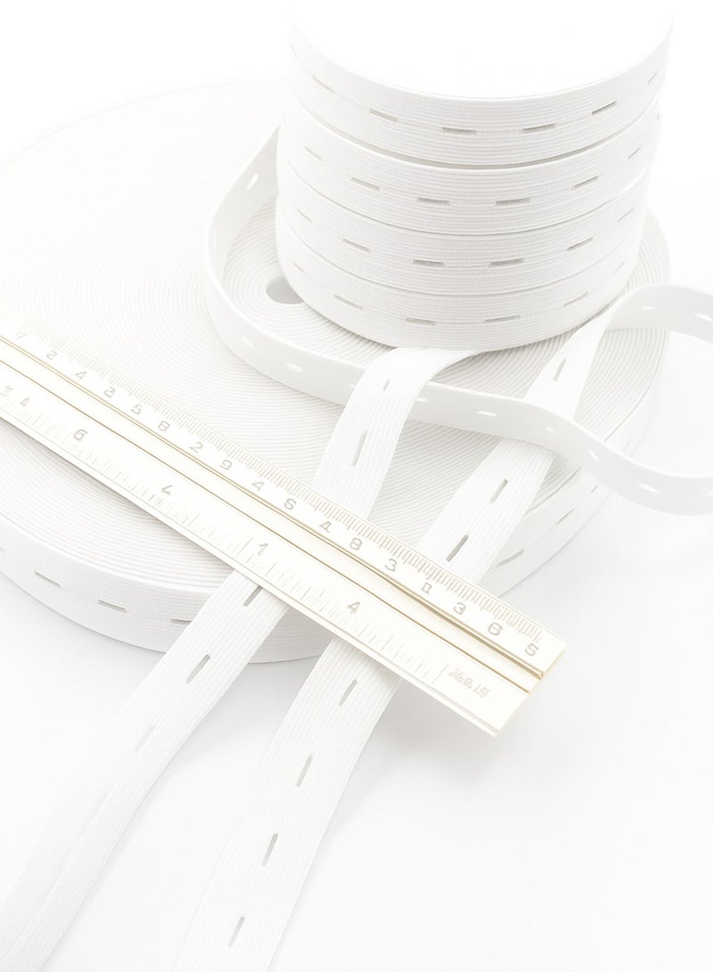 Adjustable Buttonhole Elastic – 1.5cm Wide for Tailoring & Sewing Projects (36 Yard) - Image 2
