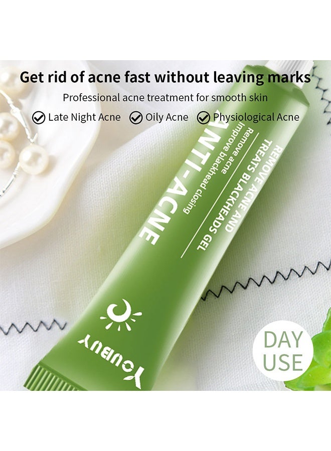 YOUBUY Anti - Acne Cream,Remove Acne and Treats Blackheads Gel ,Remove Acne Pimple and Treats Blackhead with Azelaic Acid Oil, Control Shrink Pores Redness ,Acne Remover Cream,Day Use 20g - Image 2