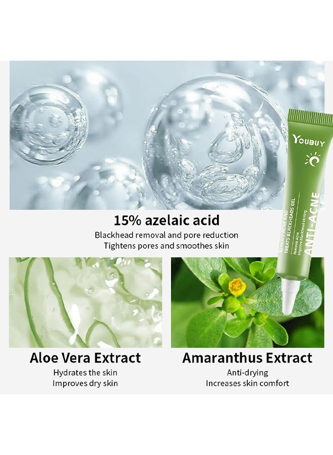 YOUBUY Anti - Acne Cream,Remove Acne and Treats Blackheads Gel ,Remove Acne Pimple and Treats Blackhead with Azelaic Acid Oil, Control Shrink Pores Redness ,Acne Remover Cream,Day Use 20g - Image 5