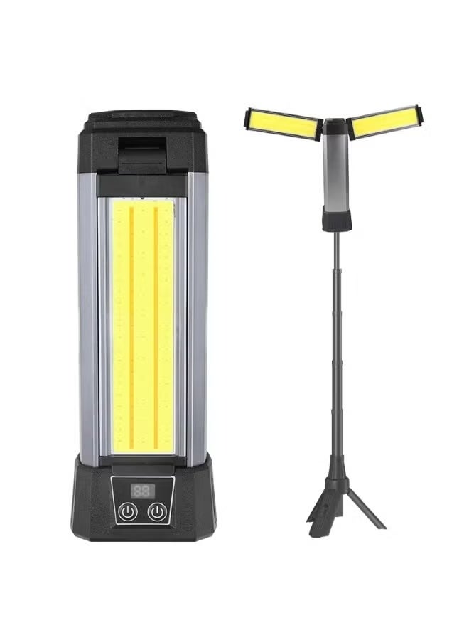 تايجر High Quality 2000 Lumens Portable Work Light with Type-C Rechargeable Battery, Powerful LED Floodlight with Adjustable Stand, Durable and Waterproof Design, Ideal for Outdoor Activities, Garage Work, Emergency Situations, Camping, Construction, and Home Use - Image 1