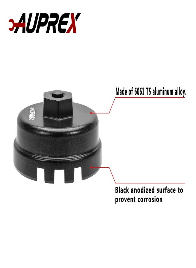 AUPREX Oil Filter Wrench Tool for Toyota Corolla, Prius, Prius Prime, Prius V, Matrix, CT200h, Scion iM/iQ/xD with 1.8 Liter Engines, 64mm 14 Flute Cup Style Oil Filter Removal Tool -6 Slots - Image 5