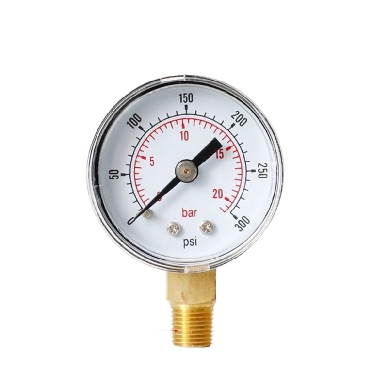 Pressure Gauge 40mm Face 1 8 BSPT Bottom Mount 60 PSI For Air Gas Water Fuel Liquid - Image 3