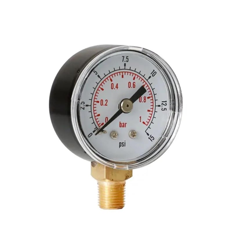 Pressure Gauge 40mm Face 1 8 BSPT Bottom Mount 60 PSI For Air Gas Water Fuel Liquid - Image 5