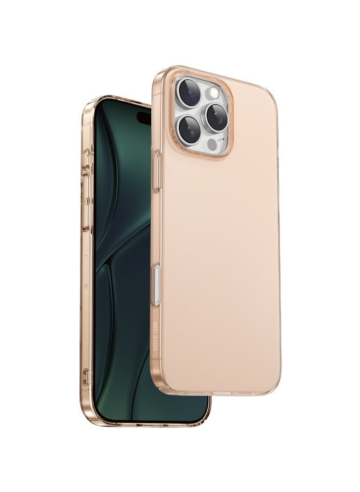 GREEN LION iPhone 16 Pro Delgado Case / Anti Fingerprint / Anti Scratch / Anti Yellowing / Shockproof / Daily Protection / Precise Cutouts / HD Clarity / Significant Slim Fit / Eco-Friendly Material - Copper Gold - Image 1