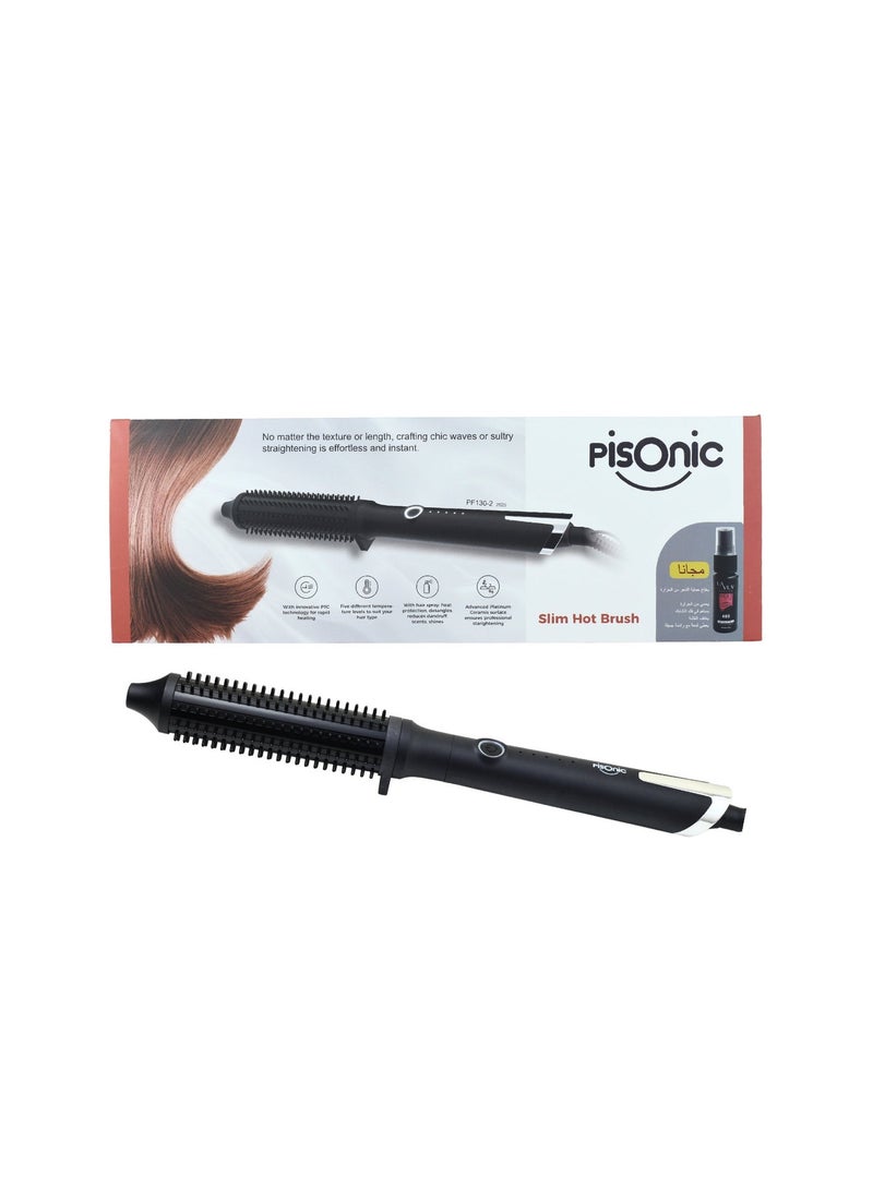 PiSonic Hair Straightening and Curling Brush with Heat Styling Design - Image 1