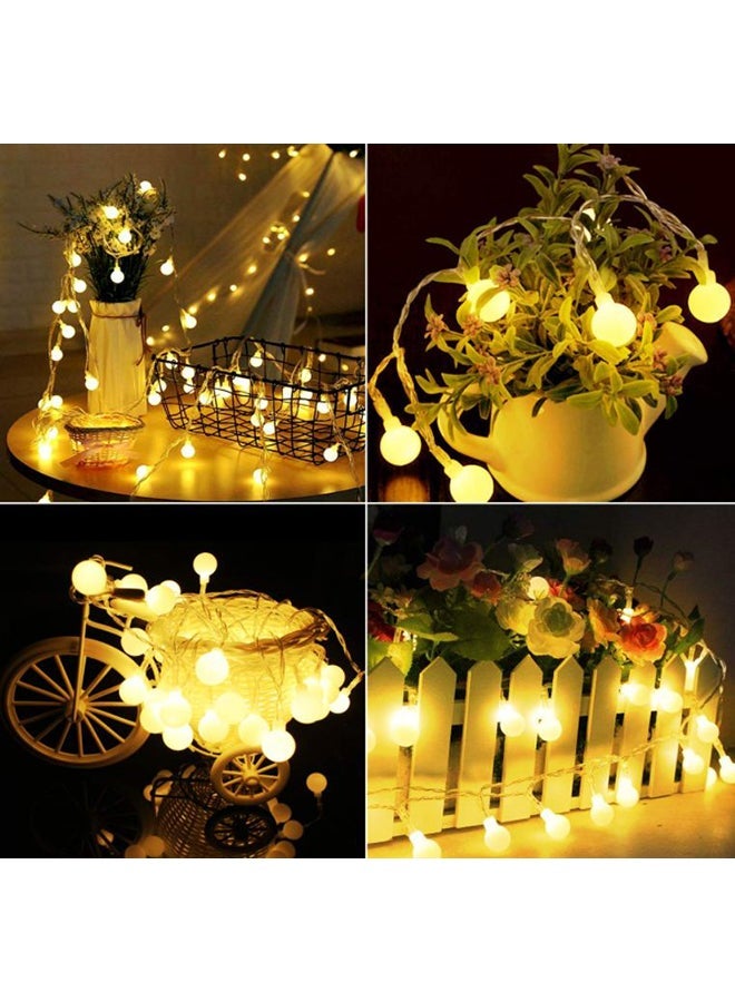 NIBEMINENT 2-Piece 10Ft 30 LED String Light For Christmas White 10feet - Image 2