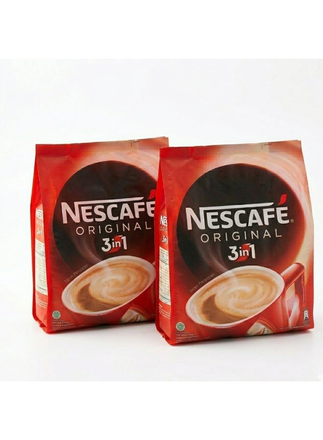 Nestle Nestlé Nescafe 3 in 1 Instant Coffee Sachets 17.5g - Original Flavor, 60 Count (2 Packs of 30) - Image 3