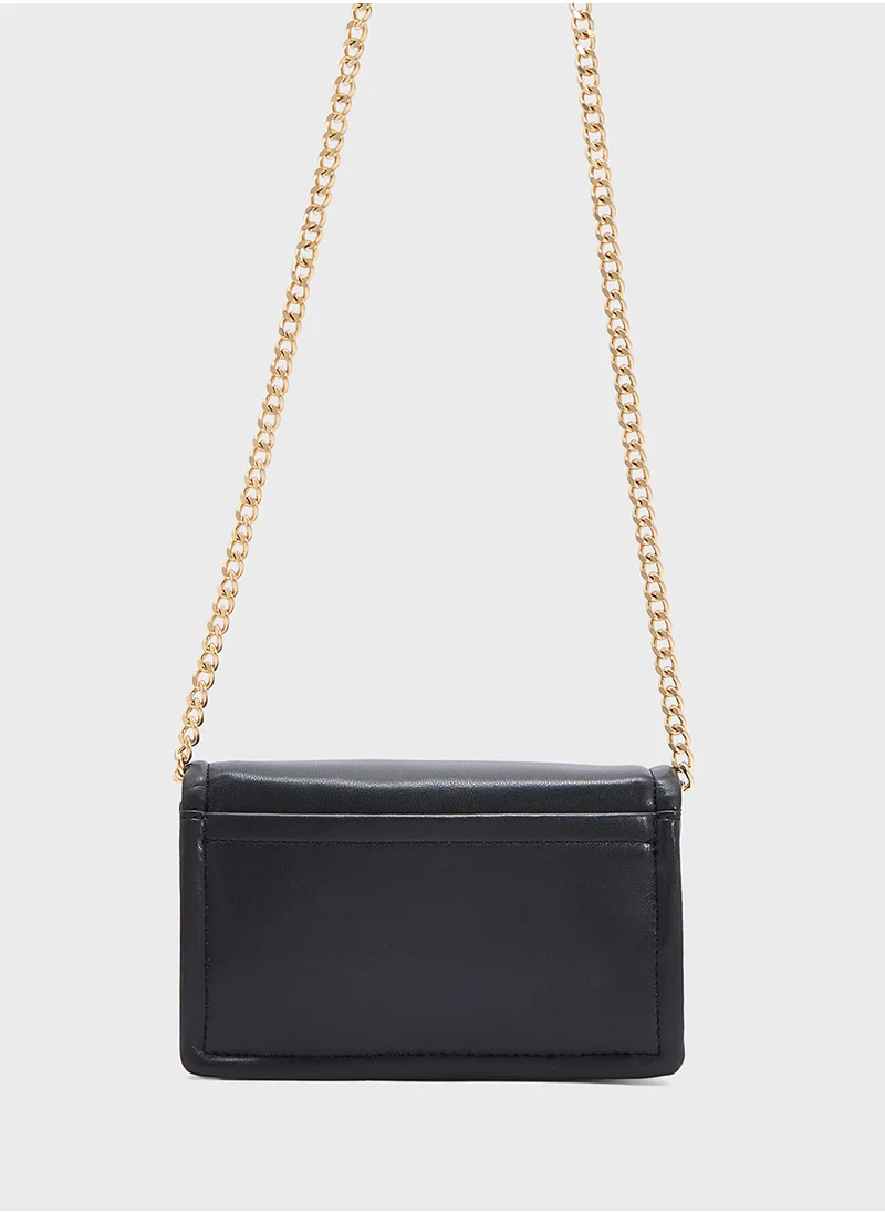 DKNY Maggie Logo Flap Over Clutch