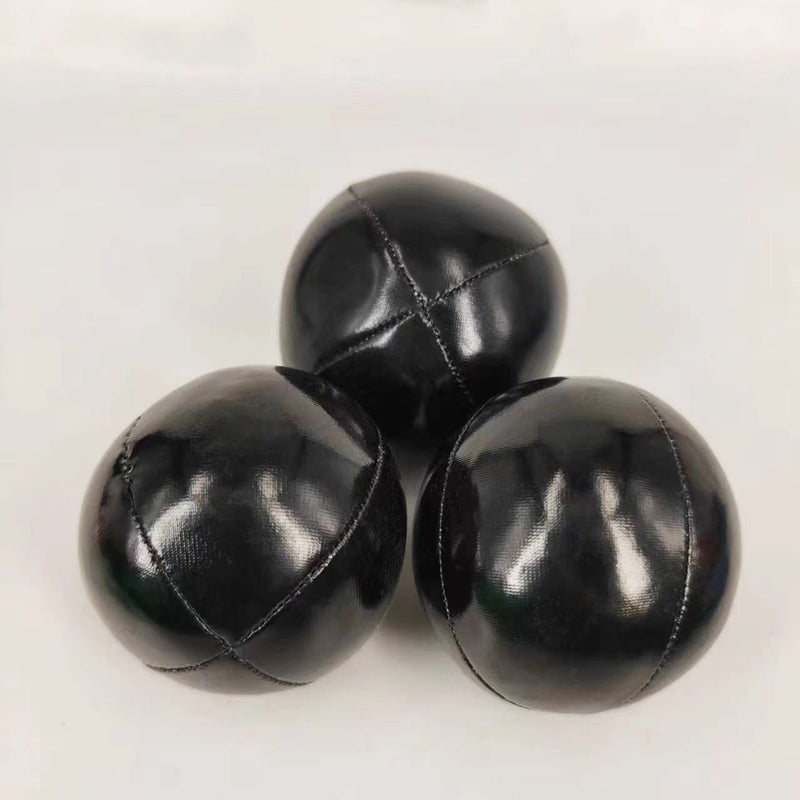 PU Leather Magic Juggling Ball with Net Black 
