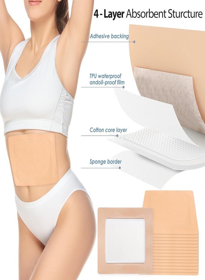 Boxania® 10Pcs Castor Oil Patches, Highly Absorbent Self-Adhesive Disposable Stickers, Organic Cotton, Castor Oil Wrap Pads for Liver,Stomach, Belly Button, Anti Leakage (Oil Not Included) - Image 3