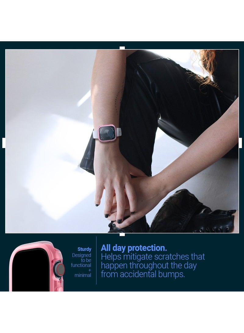 Caseology غطاء كابلا لسوارة آبل ووتش سلسلة 10 (46 مم) - وردي شفاف 2024 - Image 5