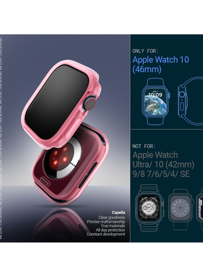 Caseology غطاء كابلا لسوارة آبل ووتش سلسلة 10 (46 مم) - وردي شفاف 2024 - Image 2