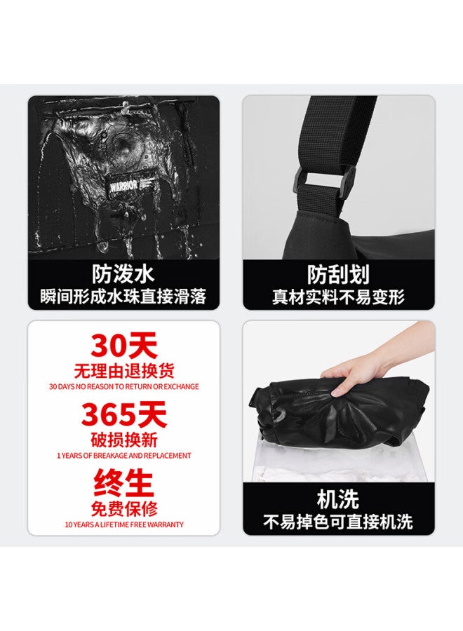 Pull Back Huili Canvas Shoulder Bag For Men, New Style, Portable Large Capacity Commuter Casual Crossbody Bag - Image 3