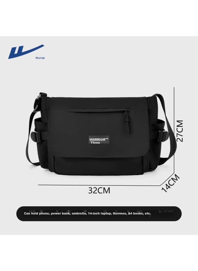 Pull Back Huili Canvas Shoulder Bag For Men, New Style, Portable Large Capacity Commuter Casual Crossbody Bag - Image 5