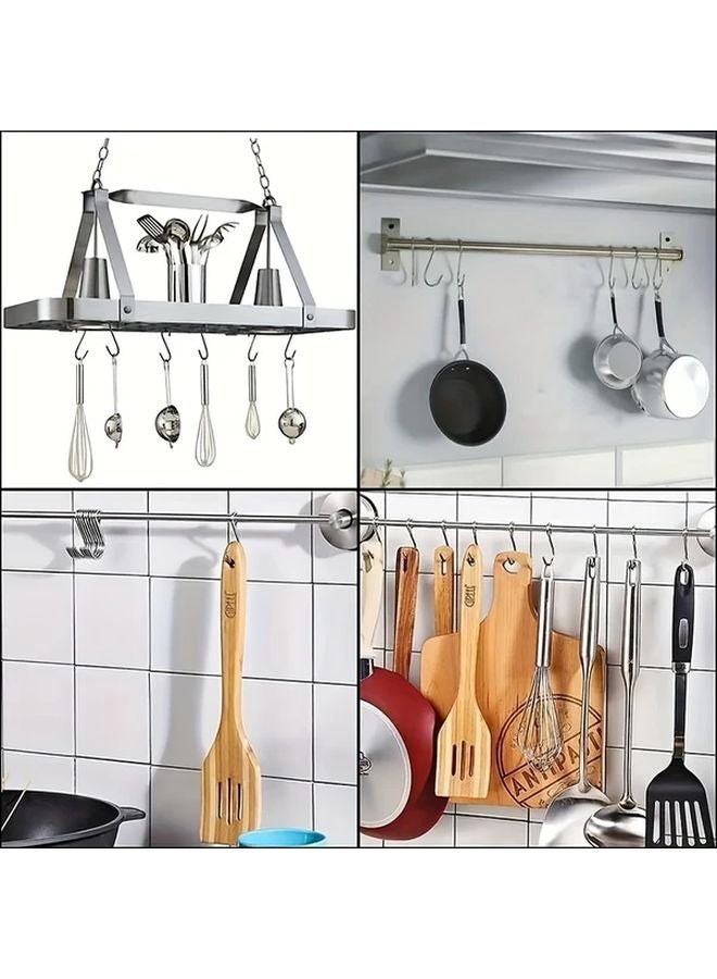 20PCS Golden S Hook With Plastic Ring Stainless Steel Multi Purpose Storage Utility Hooks - Image 3