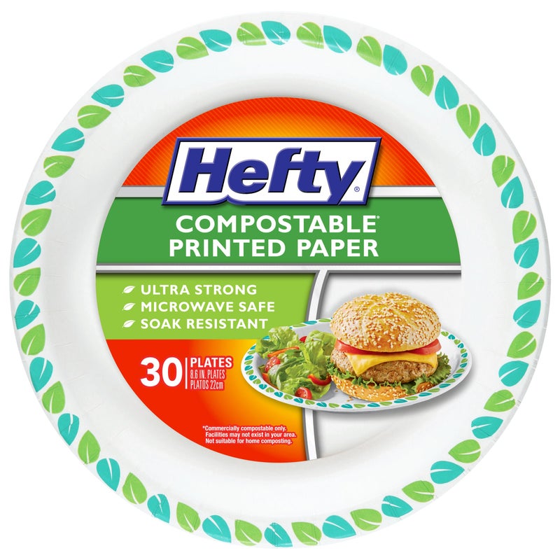 Hefty Compostable 8.6"Plate 30ct - Image 1