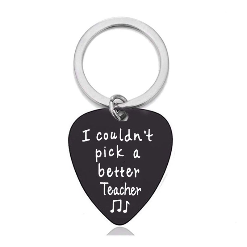 Sisadodo Music Teacher Gifts Keychain Teacher Appreciation Gifts I Couldnt Pick A Better Teacher Guitar Pick Keychain Gift for Teacher Thank You Gifts for Musicians Men Women - Image 3