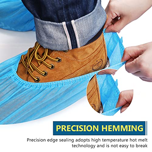 squish Shoe Covers Disposable Non Slip, Thick Extra Disposable Boot Covers Slip Proof Shoe Cover for Indoors Outdoors Recyclable Durable Protector Covers Fits Virtually Most Shoes 100 Pack(50 pairs) - Image 4