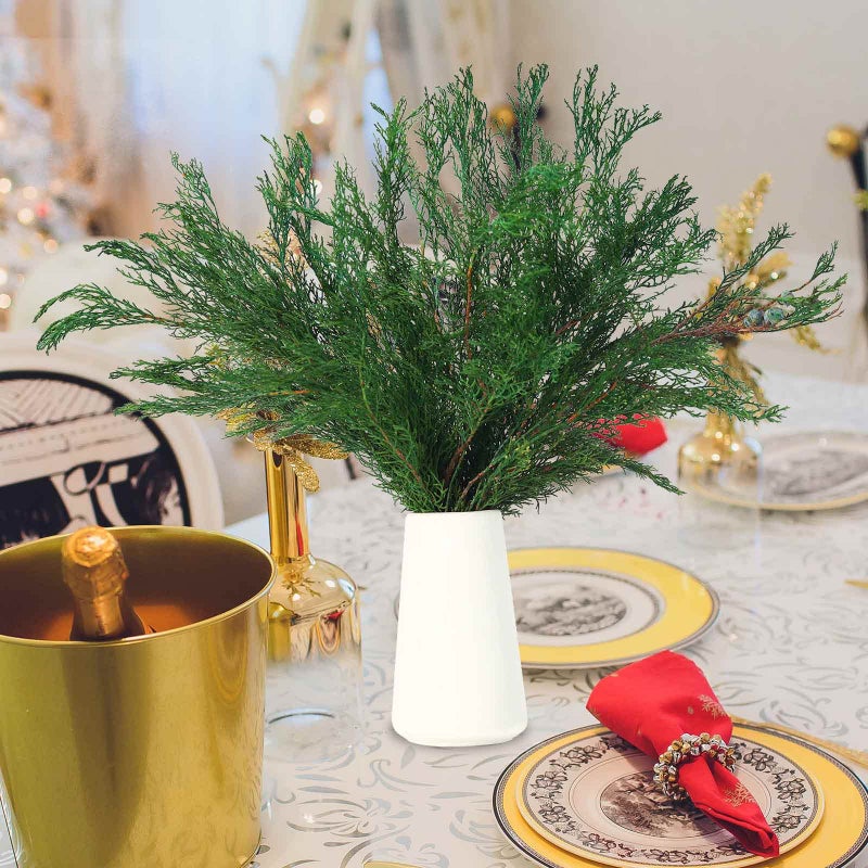 Tavkite 4OZ Preserved Real Pine Leaves Branches -17'' Natural Greenery Plants Twigs Stems Pine Needles Evergreen Picks for Garland Wreath Xmas Wedding Home Party Decor Indoor Outdoor Decoration - Image 5