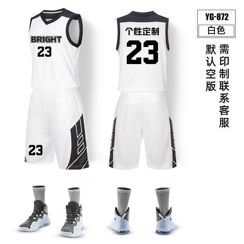 Generic Customizable Basketball Jersey Sets for Men and Women 872 white