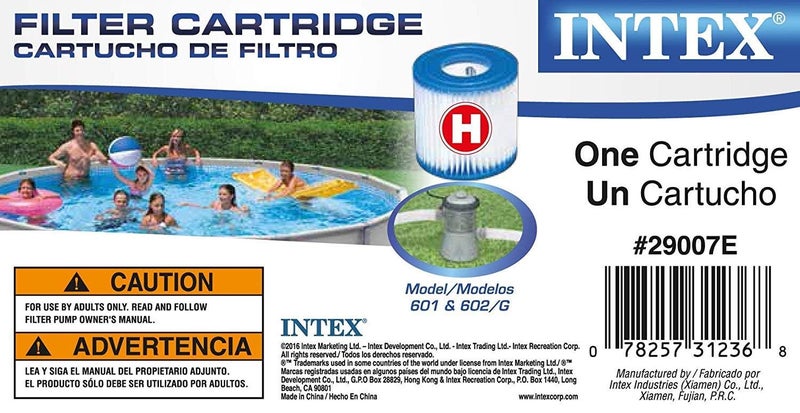 INTEX Intex Replacement Swimming Pool Filter Cartridge Type H - 29007E (4 Filters)  - Image 3