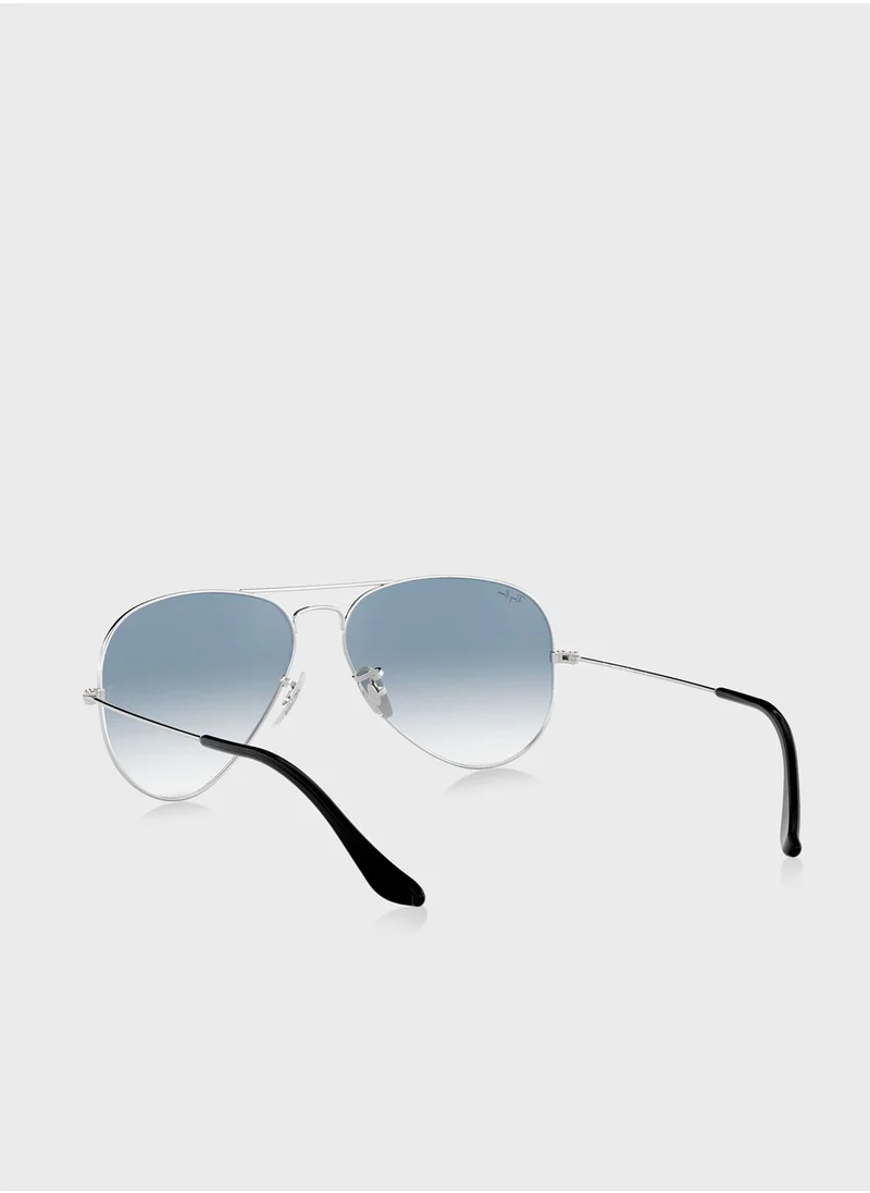 Ray-Ban 0Rb3025 Aviator Large Metal Sunglasses