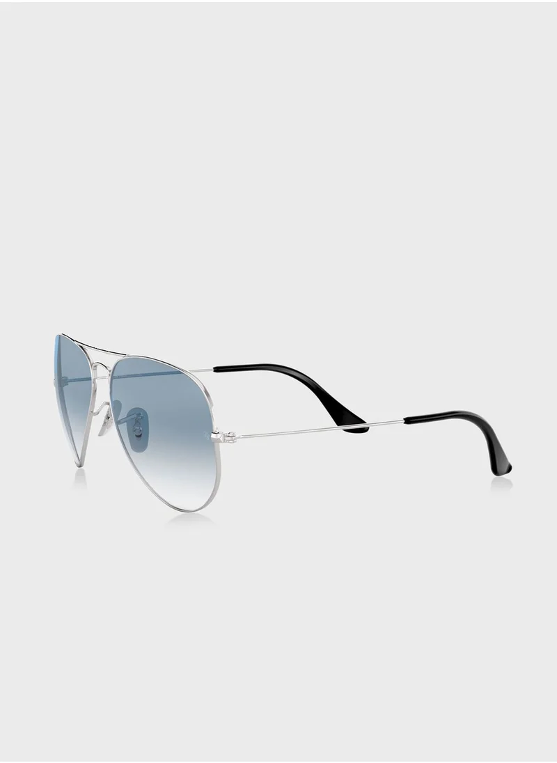 Ray-Ban 0Rb3025 Aviator Large Metal Sunglasses