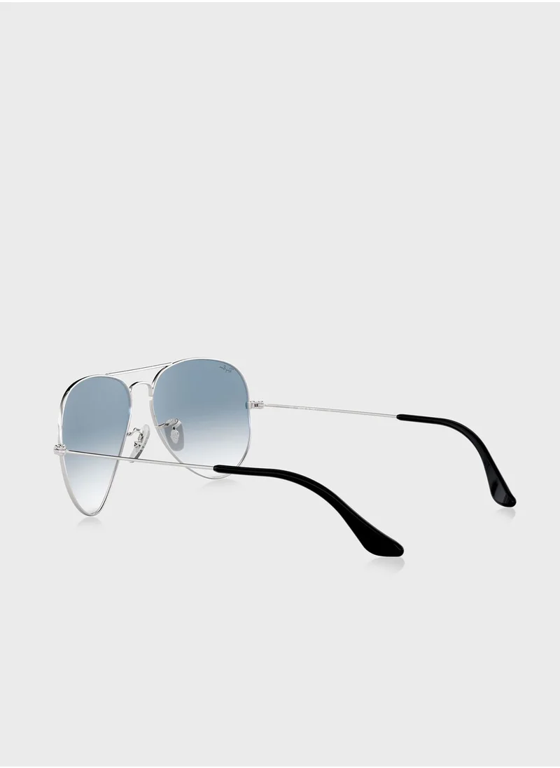 Ray-Ban 0Rb3025 Aviator Large Metal Sunglasses