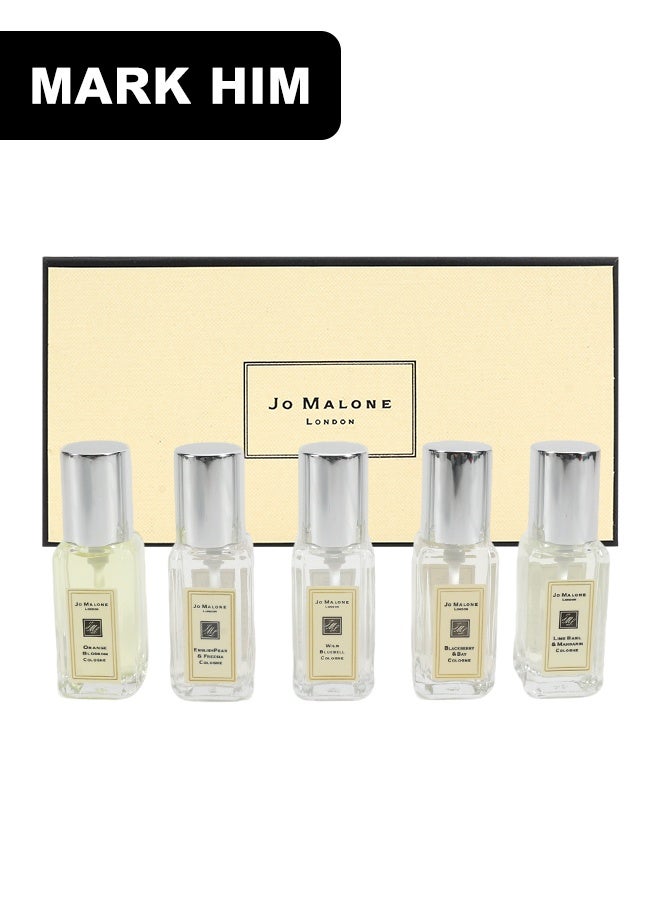 MARK HIM 5PCS Mini Eau de Toilette Perfume Gift Set, Travel Size Cologne Sampler Kit, Long Lasting Fragrance for Women & Men, Luxury Gift for Birthday, Anniversary, Valentine’s Day, Daily Office Dating Outdoor Use - Image 1