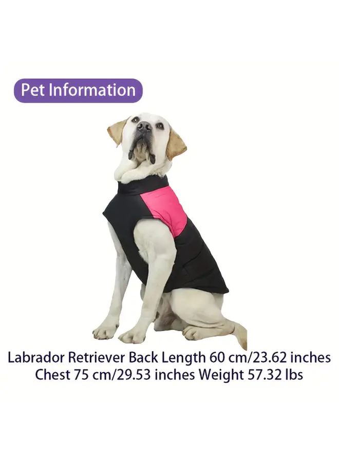 Heavy Duty Thermal Insulated Dog Winter Coat Full Zip 3XL Red Black - Image 4