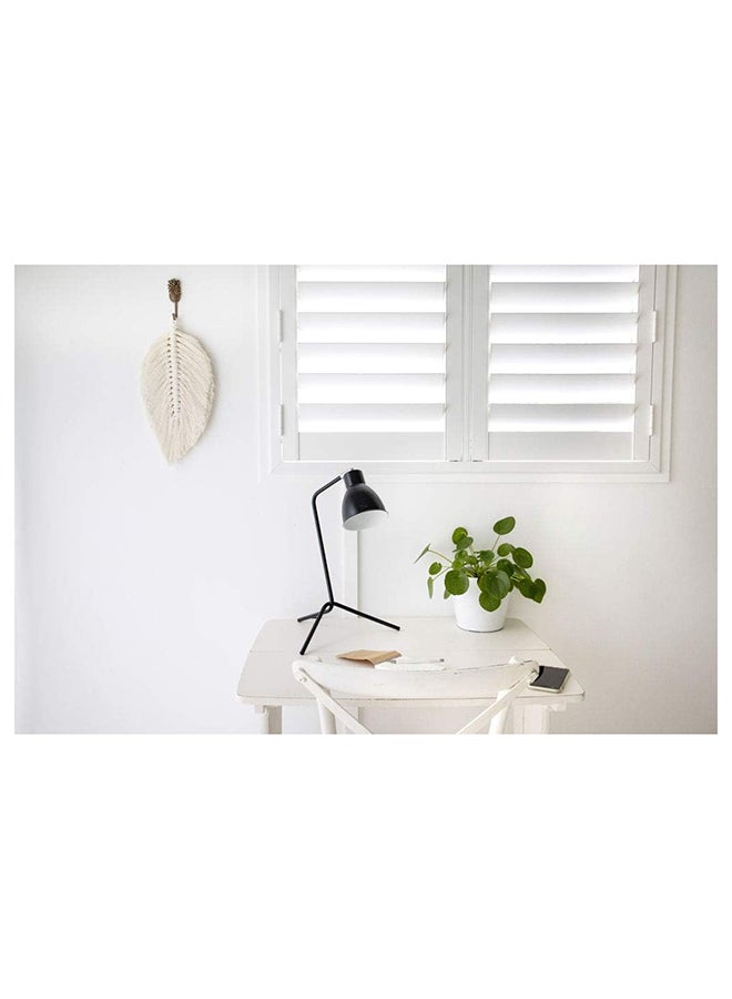 انتيكيانو زينة مكرمية معلقة على الحائط للديكور بتصميم اوراق وريش مع خرز خشب - Image 3