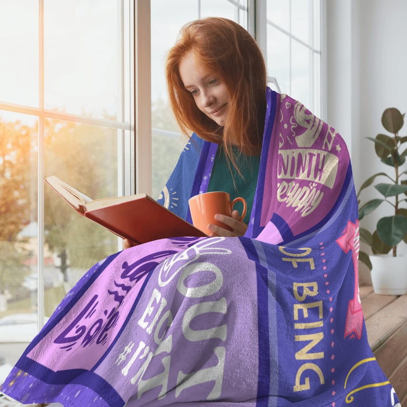 Yufrtck Gifts for 9 Year Old Girls - 9 Year Old Girl Gifts for Birthday - Birthday Gifts for 9 Year Old Girl - 9th Birthday Decorations for Girls - 9 yr Old Girl Birthday Gifts Throw Blanket 60 x 50 - Image 2