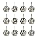 Sunlit Fashion Design Cute Paw Print Polished Shower Curtain Hooks for Dog Cat and Bear, Rust Proof Oil Rubbed Metal - Image 2