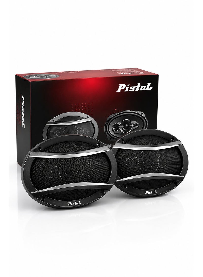 Car Speakers 2 Pcs Set 6 x 9 Coaxial 5 Way Speaker For Stereo Audio Video Player 600W 5 Way Voice-TSA6995S - Image 1