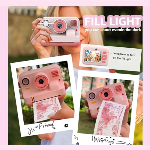 ROYALBAIDE Instant Print Camera for Kids,Instant Digital Camera,Christmas Birthday Gifts for 3-16 Year Old Girls Boys,Portable Toddlers Camera Toy Printer with 32G Card & 3 Rolls Printing Paper - Image 3